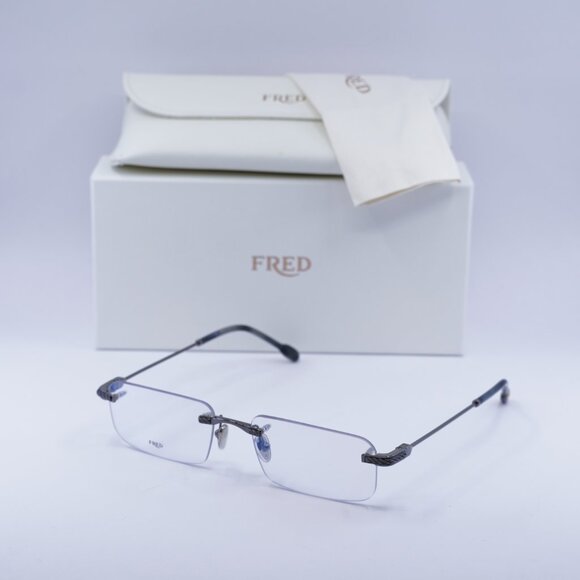 Fred FG50012U 006 Rectangle 56mm Eyeglasses - Gunmetal - Picture 7 of 10